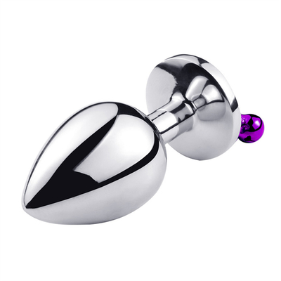 Anal Sex Toys Plug Butt Stainless Steel Crystal 3pcs Set Metal Anal plug with Bell