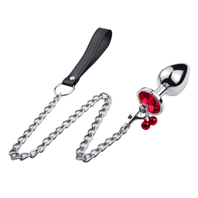Anal Sex Toys Plug Butt Stainless Steel Crystal 3pcs Set Metal Anal plug with Bell