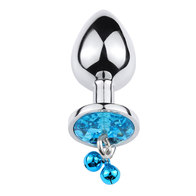 Anal Sex Toys Plug Butt Stainless Steel Crystal 3pcs Set Metal Anal plug with Bell