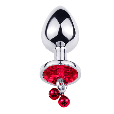 Anal Sex Toys Plug Butt Stainless Steel Crystal 3pcs Set Metal Anal plug with Bell