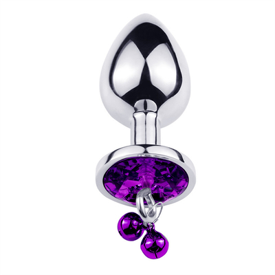 Anal Sex Toys Plug Butt Stainless Steel Crystal 3pcs Set Metal Anal plug with Bell