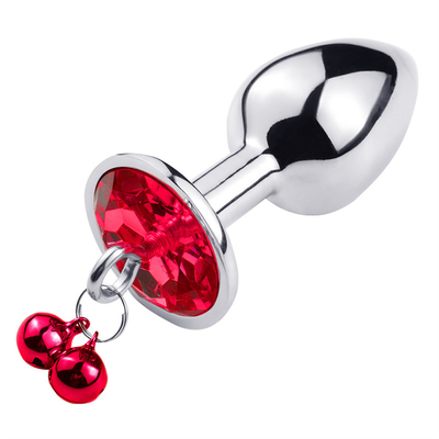 Anal Sex Toys Plug Butt Stainless Steel Crystal 3pcs Set Metal Anal plug with Bell
