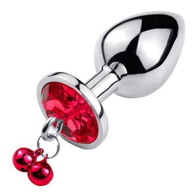 Anal Sex Toys Plug Butt Stainless Steel Crystal 3pcs Set Metal Anal plug with Bell