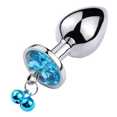 Anal Sex Toys Plug Butt Stainless Steel Crystal 3pcs Set Metal Anal plug with Bell
