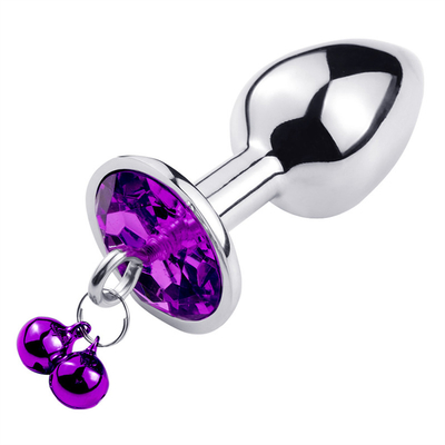 Anal Sex Toys Plug Butt Stainless Steel Crystal 3pcs Set Metal Anal plug with Bell