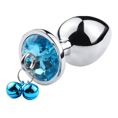 Anal Sex Toys Plug Butt Stainless Steel Crystal 3pcs Set Metal Anal plug with Bell
