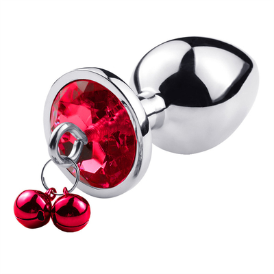 Anal Sex Toys Plug Butt Stainless Steel Crystal 3pcs Set Metal Anal plug with Bell