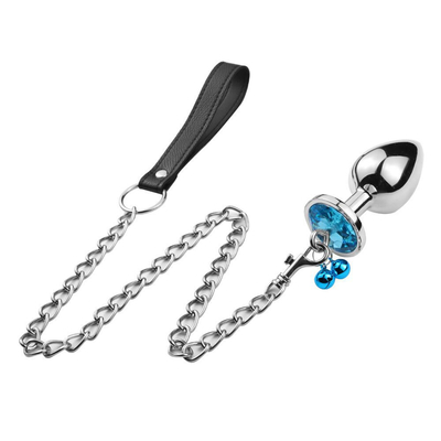 Heart-Shaped Bell Ring Butt Plug Anal Sex Toy with chain Metal For Man And Woman Waterproof Small Weight Material