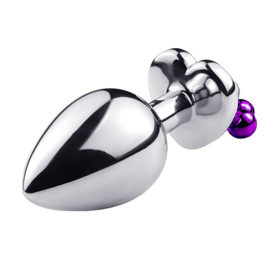 Heart-Shaped Bell Ring Butt Plug Anal Sex Toy with chain Metal For Man And Woman Waterproof Small Weight Material