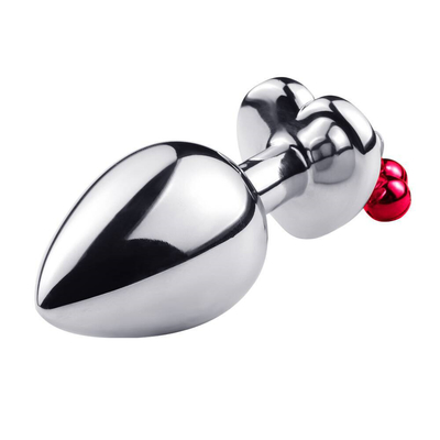 Heart-Shaped Bell Ring Butt Plug Anal Sex Toy with chain Metal For Man And Woman Waterproof Small Weight Material