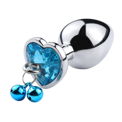 Heart-Shaped Bell Ring Butt Plug Anal Sex Toy with chain Metal For Man And Woman Waterproof Small Weight Material