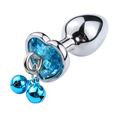 Heart-Shaped Bell Ring Butt Plug Anal Sex Toy with chain Metal For Man And Woman Waterproof Small Weight Material