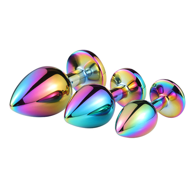 Dazzling Color Metal Anal Plugs Sex Products Stainless Steel Anal Plug Sex Toys Ass Intruder Butt Plug