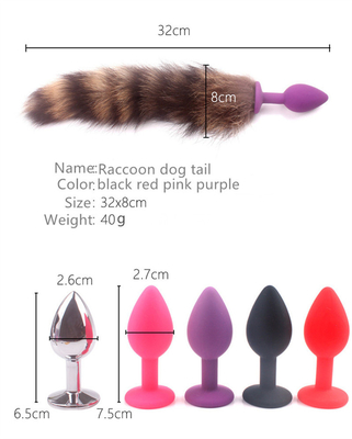 Wearable Comfortable Anal Plug Toys Silicone Fox Tail Anal Plug Tail Anal Toys Women