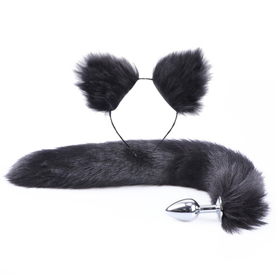 New Style Fox Tail Anal Plug Toys, Anal Butt Plug , Tail Anal Plug For Women Fancy Cat Kitty Costume Ear Party Hair Head