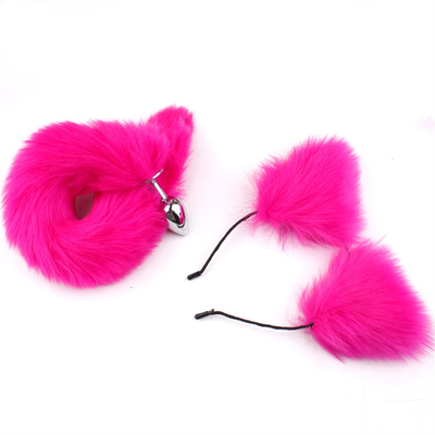 New Style Fox Tail Anal Plug Toys, Anal Butt Plug , Tail Anal Plug For Women Fancy Cat Kitty Costume Ear Party Hair Head