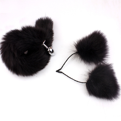 New Style Fox Tail Anal Plug Toys, Anal Butt Plug , Tail Anal Plug For Women Fancy Cat Kitty Costume Ear Party Hair Head