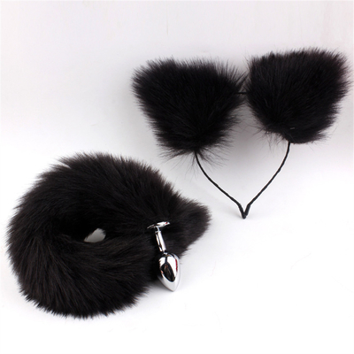 New Style Fox Tail Anal Plug Toys, Anal Butt Plug , Tail Anal Plug For Women Fancy Cat Kitty Costume Ear Party Hair Head