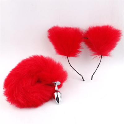 New Style Fox Tail Anal Plug Toys, Anal Butt Plug , Tail Anal Plug For Women Fancy Cat Kitty Costume Ear Party Hair Head