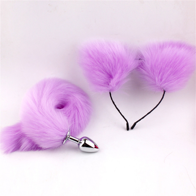 New Style Fox Tail Anal Plug Toys, Anal Butt Plug , Tail Anal Plug For Women Fancy Cat Kitty Costume Ear Party Hair Head