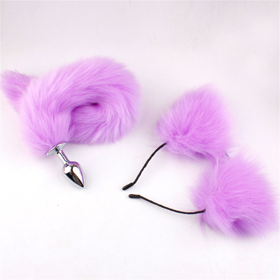 New Style Fox Tail Anal Plug Toys, Anal Butt Plug , Tail Anal Plug For Women Fancy Cat Kitty Costume Ear Party Hair Head