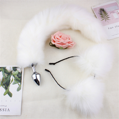 New Style Fox Tail Anal Plug Toys, Anal Butt Plug , Tail Anal Plug For Women Fancy Cat Kitty Costume Ear Party Hair Head