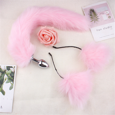 New Style Fox Tail Anal Plug Toys, Anal Butt Plug , Tail Anal Plug For Women Fancy Cat Kitty Costume Ear Party Hair Head