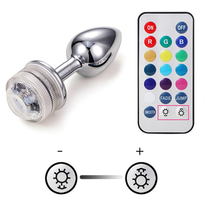 Color Changing Anus Enlarge Anal Butt Plug With Remote Anal Light Up Plug Anal Plug With Led Lights