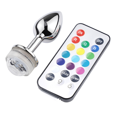 Color Changing Anus Enlarge Anal Butt Plug With Remote Anal Light Up Plug Anal Plug With Led Lights
