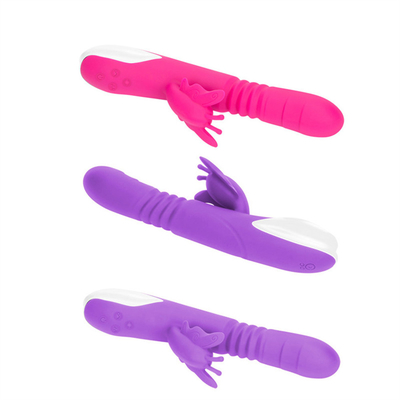 Automatic Thrusting Head Portable USB Charger Rabbit Vibrator For Women