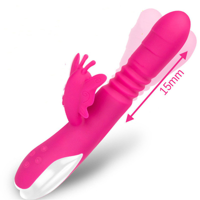 Automatic Thrusting Head Portable USB Charger Rabbit Vibrator For Women