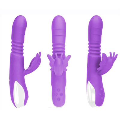 Automatic Thrusting Head Portable USB Charger Rabbit Vibrator For Women