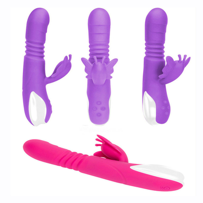 Automatic Thrusting Head Portable USB Charger Rabbit Vibrator For Women