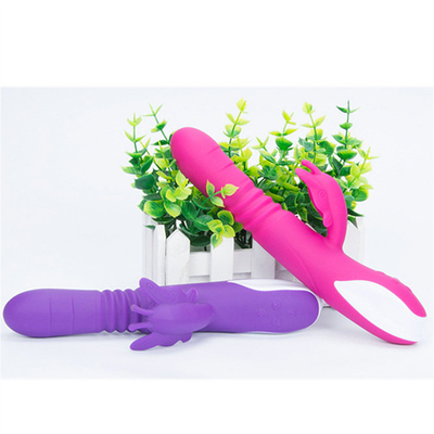 Automatic Thrusting Head Portable USB Charger Rabbit Vibrator For Women