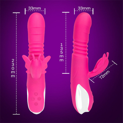 Automatic Thrusting Head Portable USB Charger Rabbit Vibrator For Women