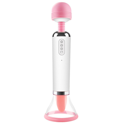 Dual Heed AV Wand Tongue Licking Suction Vibrator Pussy Vagina Massage Female Masturbation Vibrator