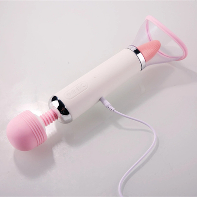 Dual Heed AV Wand Tongue Licking Suction Vibrator Pussy Vagina Massage Female Masturbation Vibrator