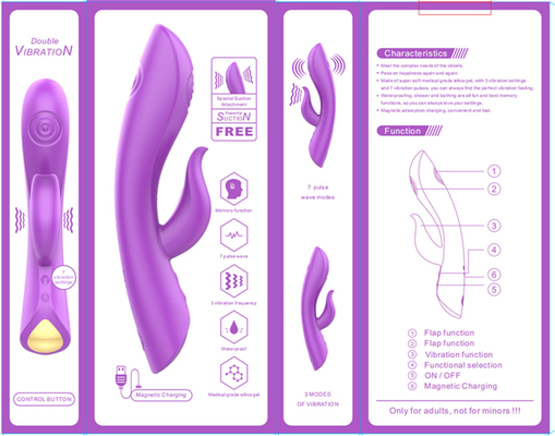 Hot Secret Recharger Vibrators with Double Side Tap Function Vegina G Spot Rabbit Vibrator Adult Sex Toy for Women