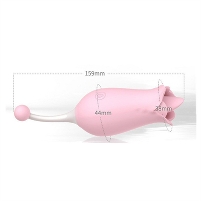 Double Heads Rose Vibrator Nipple Clitoral Stimulation Massage Vibrator Tongue Licking Pussy Vibrator Sex Toy For Women