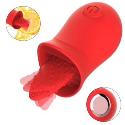 High Quality Silicone Rechargeable Portable Rose Tongue Licking Massage Vibrator For Women