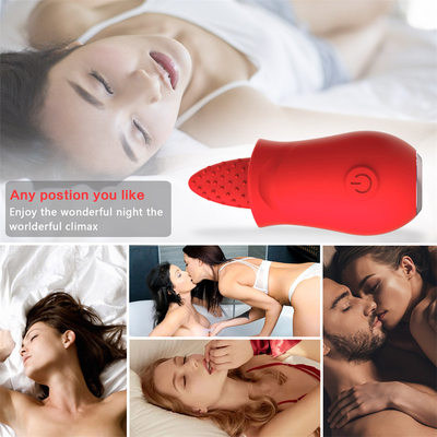 High Quality Silicone Rechargeable Portable Rose Tongue Licking Massage Vibrator For Women