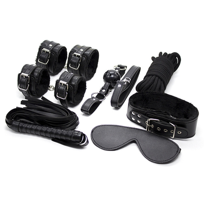 Bondage PU Leather Fetish Kit Restraints Slave Sex Toy Bondage For Couples