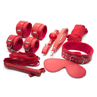 Bondage PU Leather Fetish Kit Restraints Slave Sex Toy Bondage For Couples