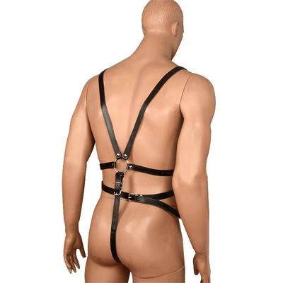 Cheap Sex Toy Strap On Body Adult Leather Harness Restraints Product Sex Male Wearing Bondage For Man