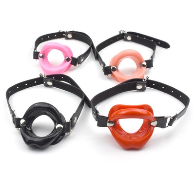 New Sex Toys for Women Fetish Leather Rubber Lips O Ring Open Mouth Gag Bondage Restraints BDSM Sex Erotic Toy