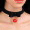 Adult Sex Toys Pink Dog Bell Bowknot Golden Hole Soft Leather Pin Buckle Neck Sleeve Black Neck Sleeve Collar