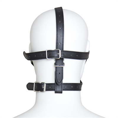 Leather Gag Blindfold Bondage Hot Mouth Hollow Black balls PU leather Blindfold