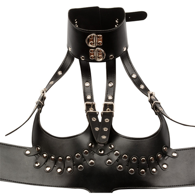 Beautiful Queen Model Leather Sexy Lingerie Bondage Breast Lingerie Body Harness Restraint