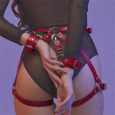 Sexy Punk Leather Garter Adjustable Waist Belt Sex Body Legs Harness Female BDSM