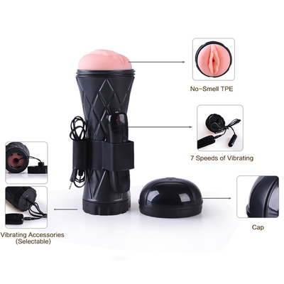 3d Vibrating Masturbation Pussy Cup Sex Toys For Man